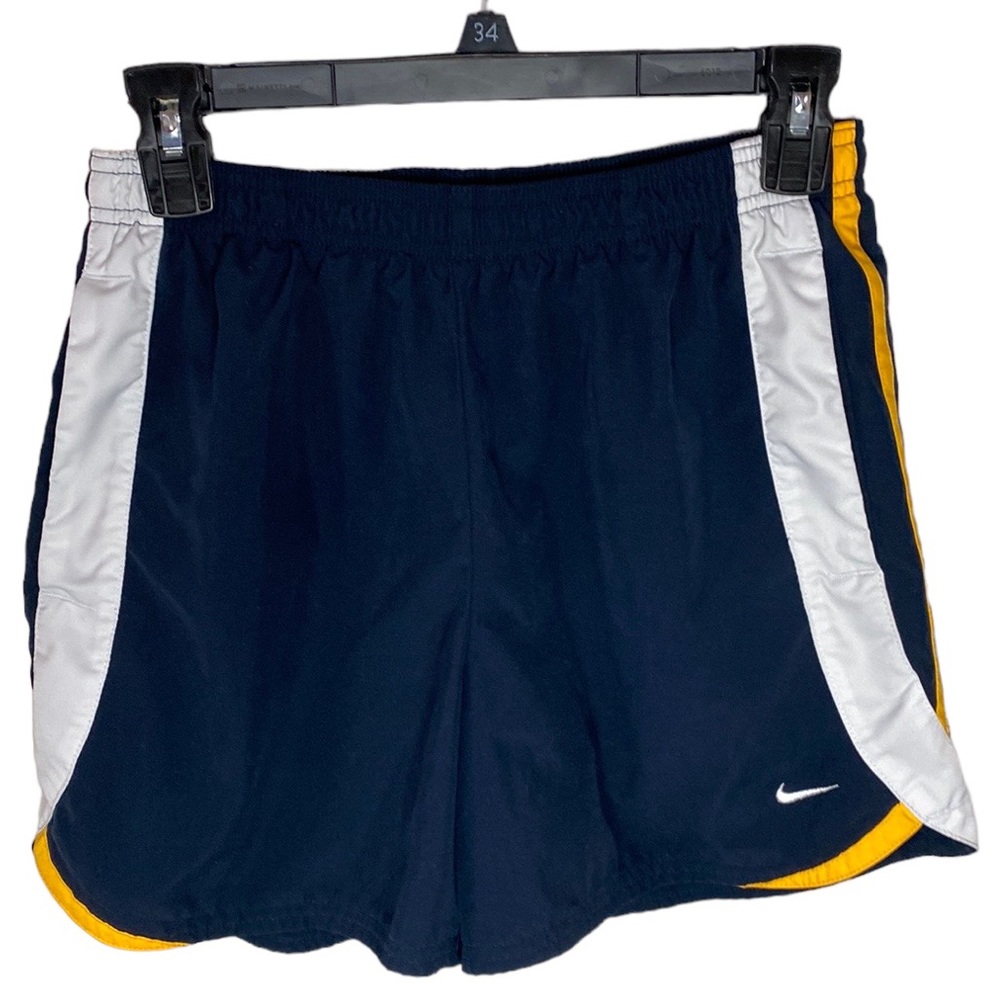Nike athletic colorblock inner drawstring stretch waist 4.25” inseam shorts sz S